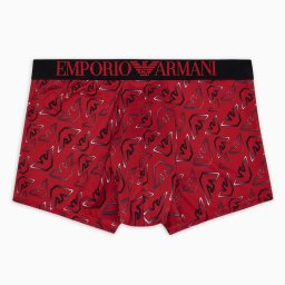 エンポリオアルマーニ：ALL OVER EAGLE MICROFIBER ボクサーパンツ (レッド/イーグル)[ボクサーパンツ/ 男性下着/ メンズインナー/人気ブランド/おすすめギフト/誕生日プレゼント/メンズファッション]
