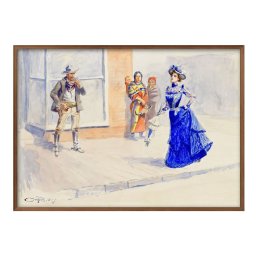 チャールズ マリオン ラッセル 東部と西部が出会うとき A3 サイズ ポスター アート おしゃれ 絵画 インテリア 北欧 イラスト マット紙 艶消し アートパネル 額 フレーム デザイン 壁掛け ギフト 新築祝い ディスプレイ 引越し祝い　新生活　空間デザイン 