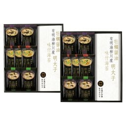 実りの秋の贈り物 京懐石 和膳 詰合せ セット内容/京懐石フリーズドライ即席味噌汁野菜×6、京懐石フリーズドライ即席味噌汁（茄子･長ねぎ）×各4、有明海柳川産味付海苔（牡蠣･明太子･味付海苔）（各8切6枚）×各2