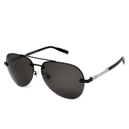 モンブラン MONTBLANC サングラス アジアンフィット MB0018S 001 メンズ レディース ブラック+シルバー+グレー