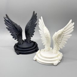 3Dプリント 天使の羽 ディスプレイスタンド フィギュア台座 推し活 バッジスタンド 翼 ホワイト ブラック 天使 悪魔