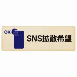 SNS拡散希望 プレート 木製 長方形 18x6cm 映え 安全対策 注意喚起 警告 お願い サインプレート ピクトサイン 表示 案内 場所 看板 施設 おしゃれ シンプル