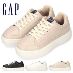 ギャップ GAP スニーカー レディース 厚底 軽量 GPL62456 カジュアル シンプル ベージュ ホワイト ブラック