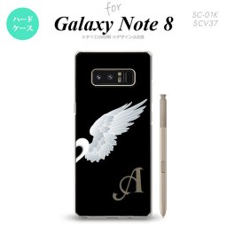 【SC01K】【スマホケース/スマホカバー】【ギャラクシー ノート8】SC01K スマホケース Galaxy Note8 ケース ギャラクシー ノート8 イニシャル 翼(ペア) 黒(右) nk-sc01k-789ini【メール便送料無料】