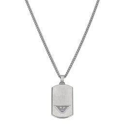 エンポリオアルマーニ EMPORIO ARMANI ネックレス ペンダント ドッグタグ アクセサリー EGS3125040 メンズ シルバー