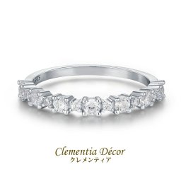 リング 指輪 レディース おしゃれ プラチナ 仕上 かっこいい シンプル シルバー ハーフ エタニティ 大きいサイズ プロポーズリング 婚約指輪 結婚記念日 妻 女性 母の日 誕生日 プレゼント 女友達 ギフト 50代 20代 30代 40代  