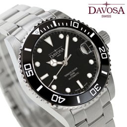 ダボサ テルノス ミディアム 自動巻き 腕時計 ブランド メンズ レディース DAVOSA 166.195.50 アナログ ブラック 黒 スイス製