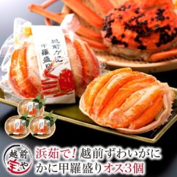敬老の日 内祝い 誕生日 【送料無料】 越前ガニ ずわいがに 甲羅盛り 3個セット ズワイガニ カニ かに 蟹 【冷凍】 ギフト 越前かに カニ専門店 海鮮丼 漬け丼 海鮮丼の具 専門店 お祝い 結婚祝い 還暦祝い プレゼント ギフト