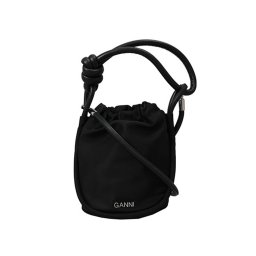ガニー GANNI バッグ ショルダーバッグ バケットバッグ A4901 5826 099 KNOT SMALL BUCKET ノット BLACK ブラック