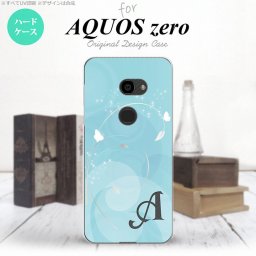 AQUOS zero アクオス ゼロ 801SH スマホケース カバー ハードケース バタフライ・蝶（A） 青 イニシャル 対応 nk-801sh-203i[スマホ,スマホケース,スマホカバー,ケース,カバー,ジャケット]