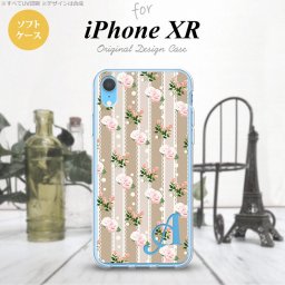 iPhoneXR iPhone XR スマホケース ソフトケース 花柄 バラ レース ベージュ +アルファベット メンズ レディース nk-ipxr-tp268i