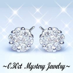 即日発送【グレードup即日発送不可】【大特価】K18YG/PG/WG【0.3ct】フラワーダイヤモンドピアス『TranFleur』 [SIクラス] 透明感溢れるダイヤモンド ミステリーセッティング 花 成人式 可愛い シンプル レディース 誕生日 母の日 ギフト 記念日 10周年【送料無料】    LP-0187B