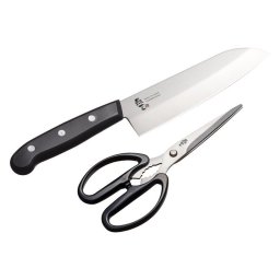 【ギフト対応無料】燕三 三徳包丁&キッチンハサミ (EM-069) ※送料無料(ポスト投函)