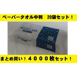 ペーパータオル 中判シングル200枚入 20袋セット ペーパタオル 225Ｘ220ｍｍ リチクラーレ 感染予防 ポイント消化