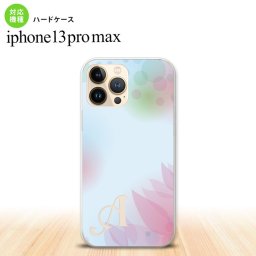 iPhone13ProMax iPhone13 Pro Max ケース ハードケース ぼかし 花柄 青 +アルファベット iPhone13 プロ マックス 6.7インチ おしゃれ かわいい メンズ レディース キッズ デザインたくさん nk-i13pm-1594i