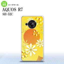 SH-52C AQUOS R7 スマホケース 背面ケース ハードケース 花柄 ミックス E 黄 2022年 7月発売 nk-r7-309