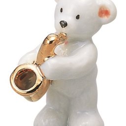 ベアー マスコット ホワイト サックス 楽器 【音楽雑貨 ピアノ雑貨】  この商品はお取り寄せ商品です♪音符 ピアノ 楽器 音楽雑貨