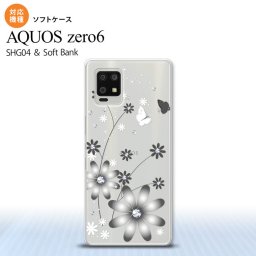 SHG04 SHG04 ZERO6 AQUOS zero6 スマホケース ソフトケース 花柄 ガーベラ 透明 グレー メンズ レディース nk-zero6-tp071