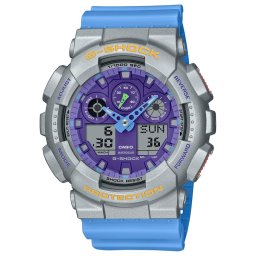 CASIO G-SHOCK カシオ Gショック ビックフェイス 存在感 カッコいい おしゃれ ファッション カジュアル スタイリング メンズ 父の日 腕時計 手表 アナデジ ポップカラー 新色 シルバーメタリック ブルー 学生 学校生活 部活 成人 卒業 入学