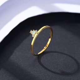 リング キュービックジルコニア ライトグリーン シルバー925 イエローゴールド おしゃれ 可愛い かわいい 幅 1.2mm cr20101021