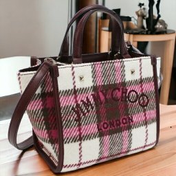 ジミーチュウ ハンドバッグ レディース ウール レザー イタリア VARENNE TOTE BAG-S マルチカラー バッグ