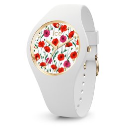 2年保証 新品 40mm ICE WATCH アイスウォッチ ICE flower アイス フラワー 腕時計 016665 Medium ミディアム メンズ レディース ユニセックス White poppy ホワイトポピー 3H