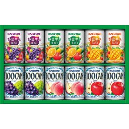 カゴメ すこやかファミリーギフト 12本 [26-0435-032] KSR-15P 野菜生活100 100CAN 野菜ジュース フルーツジュース 詰め合わせ 贈り物 内祝い プレゼント ギフト
