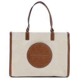 トリーバーチ バッグ TORY BURCH トートバッグ ELLA CANVAS TOTE 87355 928 ELLA CANVAS TOTE 通学鞄 通勤鞄 大容量 NATURAL-CLASSIC CUOI ベージュ
