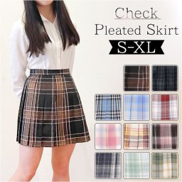 制服 スカート 通販 スクール プリーツスカート ミニスカート ミニ丈 ボトムス チェック柄 アジャスター付き ポケット付き なんちゃって 高校生 中学生 学生 入学 卒業 学校 通学 女子 学生服 制服コーデ かわいい カワイイ おしゃれ オシャレ