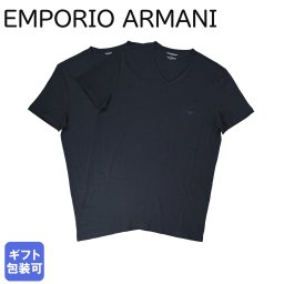 エンポリオ アルマーニ EMPORIO ARMANI Tシャツ カットソー メンズ アンダーウェア 半袖 Vネック 2枚セット ブラック 111648 CC722 07320 送別会 誕生日 お中元 結婚祝い 結婚式 結婚記念日 高級 父の日 母の日 彼氏 息子 夫 男性 ホワイトデー