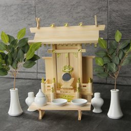 神棚 中神明 一社セット 4993896101752[神棚 モダン神棚 簡易神棚 コンパクト神棚 棚板 神棚板 お札立て おふだ立て 神札受け 神札 神具 壁掛け おしゃれ オシャレ インテリア 木材 木製 国産 日本製 コンパクト]
