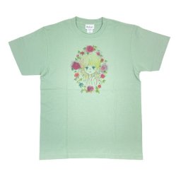 水森亜土 インクジェットプリント Tシャツ(バラ) (ライトセージ) アパレル 亜土ちゃん