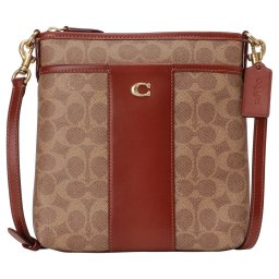 コーチ COACH キット シグネチャー キャンバス ショルダーバッグ メッセンジャー クロスボディ 斜めがけ CC533 B4NQ4 bbco01099l レディース TAN RUST ブラウン系