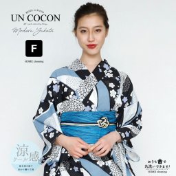 女性浴衣　レディース浴衣　浴衣　単品　浴衣単品　レトロ　仕立て上がり　レディース　女性用　フリー　青　ブルー　黒　ブラック　白　ホワイト　桜