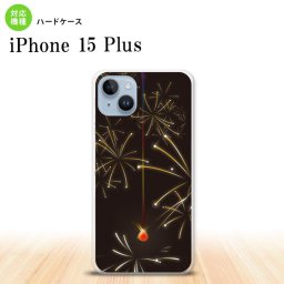 iPhone15 plus iPhone15 plus スマホケース 背面ケース ハードケース 花火 線香花火 黒 2023年 9月発売 nk-i15pl-321