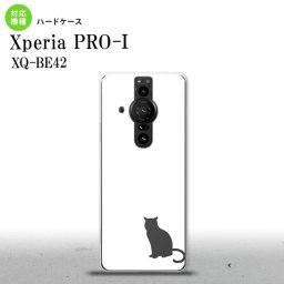 XperiaPRO-I Xperia PRO-I スマホケース 背面ケース ハードケース 猫 影 白 クリア 背面カバー android nk-xproi-428