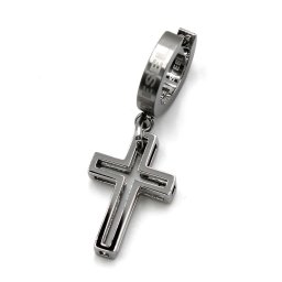 ディーゼル DIESEL アクセサリー ピアス earrings DX1333040 シングルピアス 片耳用 クロス 十字架 フープピアス リングピアス メンズ レディース ユニセックス シルバー