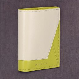 マルニ 二つ折り財布 メンズ レディース ブランド MARNI PFMO0055U1-P2644 アイボリー/イエロー