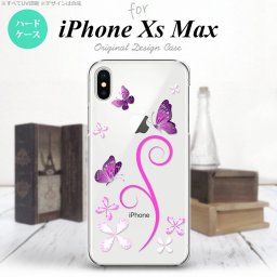 iPhoneXsMax iPhone XS Max スマホケース ハードケース バタフライ 蝶 C ピンク メンズ レディース nk-ixm-223