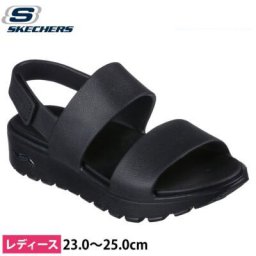 スケッチャーズ サンダル SKECHERS レディース 111380 アーチフィット フットステップス 靴 プラットフォームサンダル ベルクロ