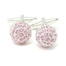 ミラーボール きらきらストーン ピンク カフス カフスボタン カフリンクス cufflinks cuffs メンズ 男性 スーツアクセサリー専門店 父の日 ギフトにも 誕生日 プレゼント プチギフト おしゃれ カフスマニア