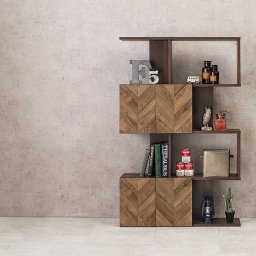 Cubic（キュービック） 扉付き4段オープンラック ワイドタイプ