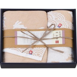 【直送】今治綿紗織 フェイス [26-2820-022] ウォッシュタオルセット ベージュ フェイスタオル1枚 ウォッシュタオル1枚 綿100% 今治タオル タオルギフト ギフト 内祝い お返し 出産内祝い 結婚内祝い 香典返し 法事 粗供養 引越し