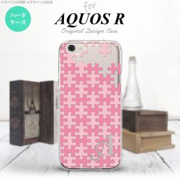 【SH03J】【スマホケース/スマホカバー】【アクオス R】SH03J スマホケース AQUOS R ケース アクオス R イニシャル パズル ピンク nk-sh03j-1210ini【メール便送料無料】