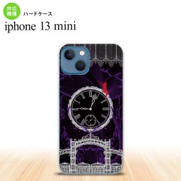 iPhone13mini iPhone13 mini ケース ハードケース 時計 妖精 黒 灰  nk-i13m-1252
