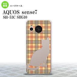sense7 sense7 スマホケース 背面ケース ハードケース 猫 チェック B 赤 茶 2022年 11月発売 nk-sens7-954