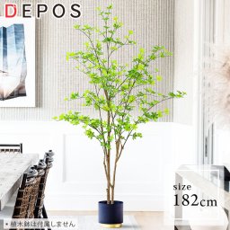 先行予約11月上旬入荷予定 人工観葉植物 フェイクグリーン 180cm 観葉植物  緑 リアル   造花 インテリア 大型 屋内 室内  おしゃれ ツリー 水やり不要 ドウダンツツジ 182cm Bell tree 【大型宅配便】 hnw1