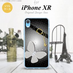 iPhoneXR iPhone XR スマホケース ソフトケース バタフライ 蝶 F 黒 メンズ レディース nk-ipxr-tp324