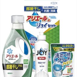 ギフト工房 アリエール部屋干し&ジョイセット  アリエールジェル部屋干しプラス690g、除菌ジョイ170ml、洗たく槽クリーナーNEO100g