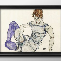 エゴン シーレ Sitzende Frau Seated Woman In Violet Stockings A3 サイズ ポスター アート おしゃれ 絵画 インテリア 北欧 イラスト マット紙 艶消し アートパネル 額 フレーム デザイン 壁掛け ギフト 新築祝い ディスプレイ 引越し祝い　新生活　空間デザイン 